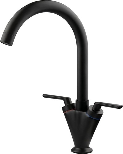 Black kitchen sink tap - black,