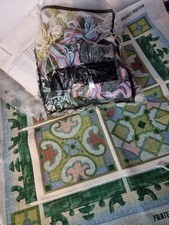 Ehrman Tapestry Kit Elizabethan Garden by Margaret Murton Started