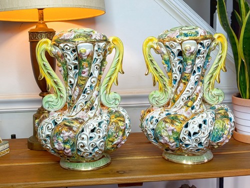 Pair massive vtg signed lbs - signed,