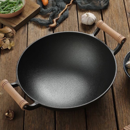 Large cast iron induction - large, wok