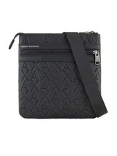 Armani Exchange Men's Borsa Flat Crossbody Bag, Black