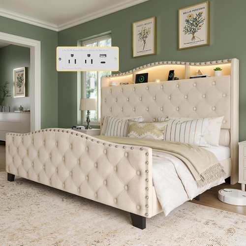 Queen size platform bed frame - platform,