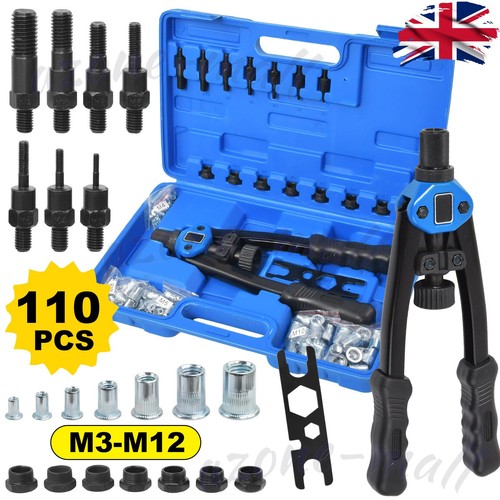 110pcs rivet nut kit - nut, riveter