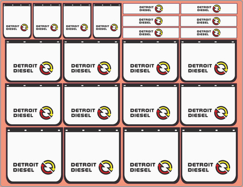 Mudflap decals detroit diesel - mudflap,