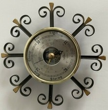 Vintage Shortland Bowen Barometer Scroll Design Metal Surround 