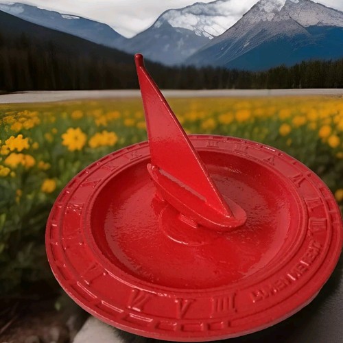 Vtg sundial cast iron birdbath - cast,