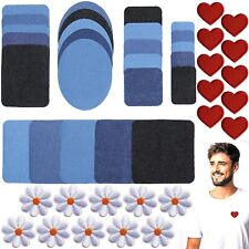 45Pcs Assorted Blue Iron-on