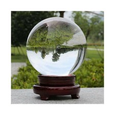Clear Crystal Ball Magic Healing Meditate Sphere Photography 80mm + Stand Uk