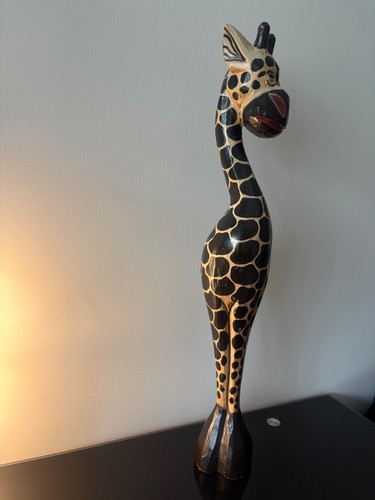 Wooden giraffe statue - giraffe, cm