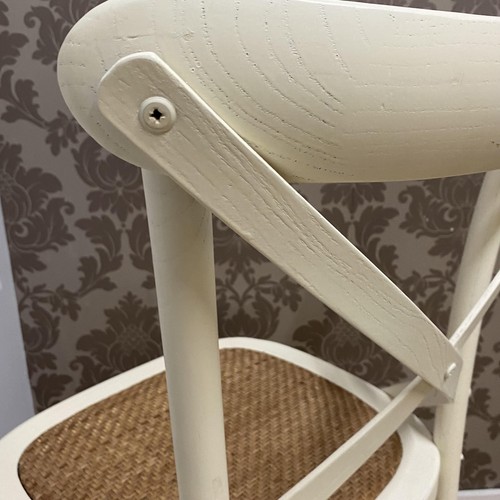 French cross back dining chair - back,