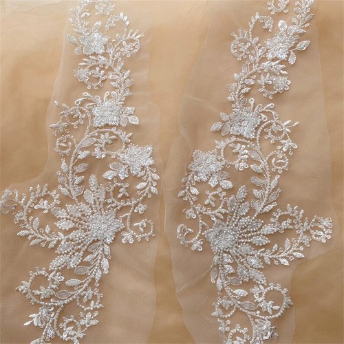 Ivory beaded bridal - beaded, lace