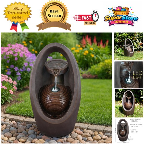Self contained oval fountain - self-contained,