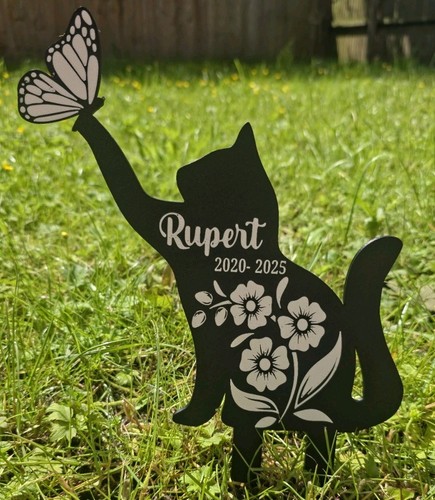 Personalised cat memorial - personalised,
