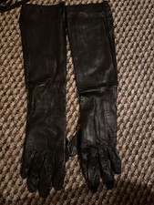 Long Feaux Leather Gloves