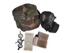 British Avon S10 Size 3  Mask Respirator w/ Haversack & Decontamination kit