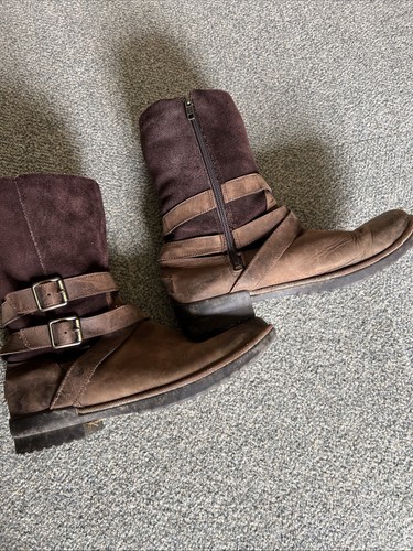 Ugg lorna brown leather womens - lorna,