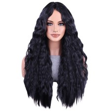 Long Wavy Middle Part with No