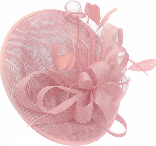 Big saucer sinamay headband - on,
