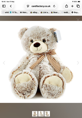 Big paws large brown teddy - large,