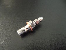 STAINLESS STEEL BRAKE BANJO / BLEED NIPPLE M10 X 1 FITS BMW KTM  APRILIA  BREMBO