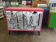 Coral London Print Midcentury