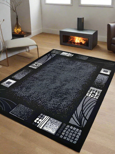 Modern black grey - rugs, mats