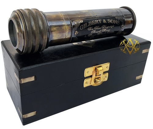 Brass kaleidoscope with wooden - kaleidoscope,