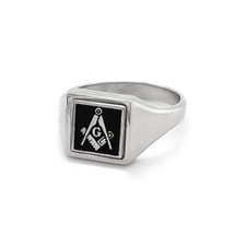 Masonic Ring Solid Silver