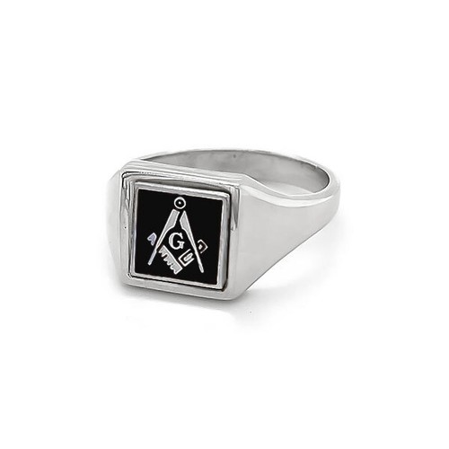 Masonic ring solid silver - ring,