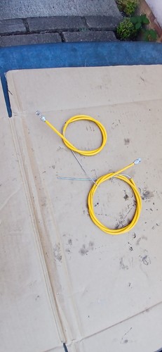 Yellow bmx brake - yellow, cables
