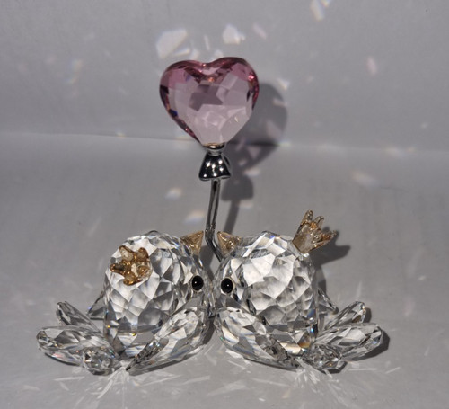 Swarovski love birds pink - birds,