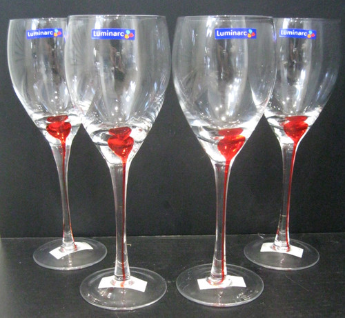 Set luminarc red drip stem - 4x,
