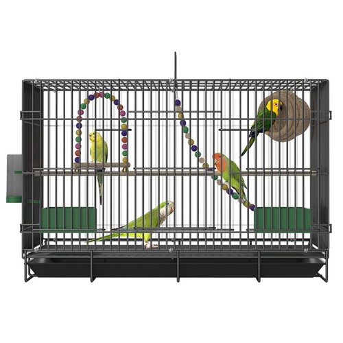 Black large 58cm metal bird - black,