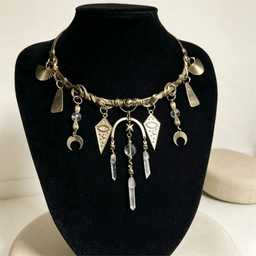 Medieval style necklace collar - necklace,