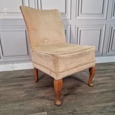 Vintage Fabric Bedroom Dressing Table Nursing Cocktail Chair Seat Retro Upcycle