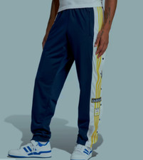 MENS ADIDAS ORIGINALS CLASSICS ADIBREAK POPPER  TRACKPANTS BLUE  BNWT  S  RARE