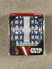 Star Wars The Force Awakens Curtains W 66” X L 72” - Brand New Sealed 