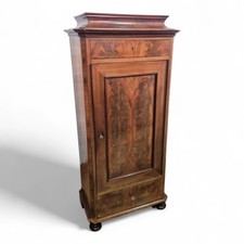 Flame mahogany Drinks Cabinet - Antique tall Danish Sentry Side Linen Cupboard