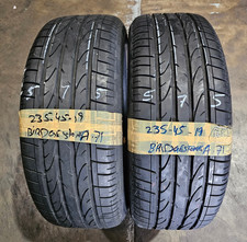 2x 235/45 R19 Bridgestone Dueler H/P Sport   95V  7mm Tread  2354519 PAIR