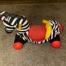 Rare Little Tikes ZEBRA SOFT ROCKER Ride On Wheel Toy Horse Vintage toddler
