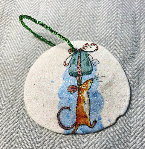 Glitter christmas ornament - christmas,