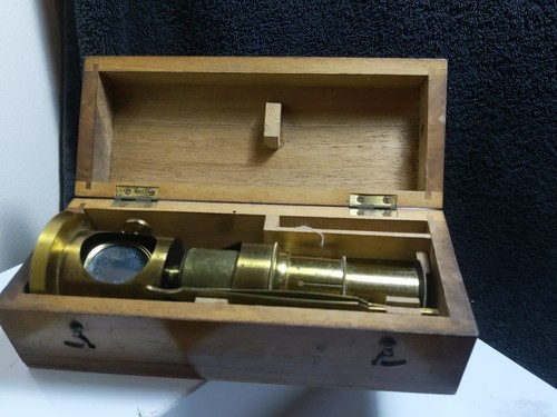 Vintage small old brass drum