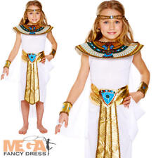 Egyptian Girls Fancy Dress Historical Ancient Queen Cleopatra Childs Kid Costume