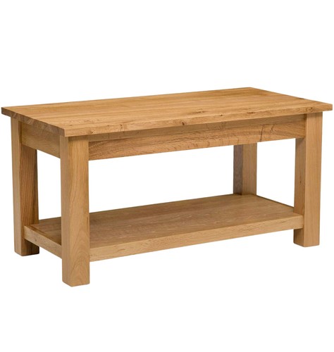 Coffee table large solid oak - coffee, table,