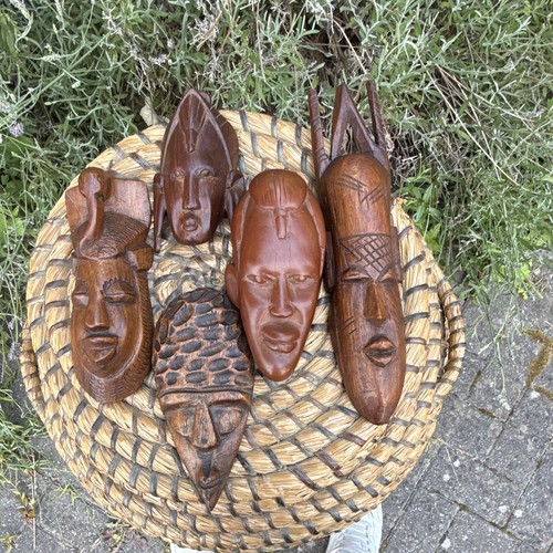 Hand carved wooden tribal - carved,