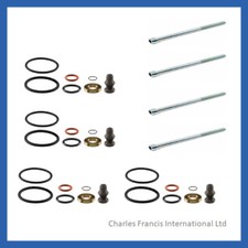  4 x INJECTOR SEAL KIT AND BOLTS FOR BOSCH PD INJECTOR - VW TRANSPORTER 1.9 TDi 