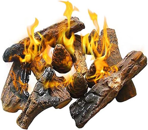 Gas fireplace woods - gas, ceramic