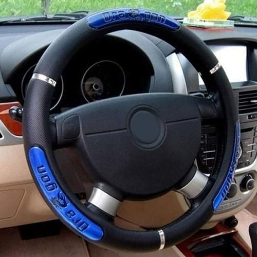 Leather car steering wheel - car,