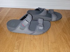 New Men's FitFlop Gogh Moc Slide Sandals Gray Size US 12.5 EUR 46