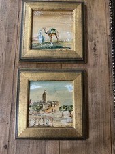 Antique Painted Tiles. Middle